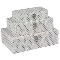 White Glittery Nesting Boxes Wholesale