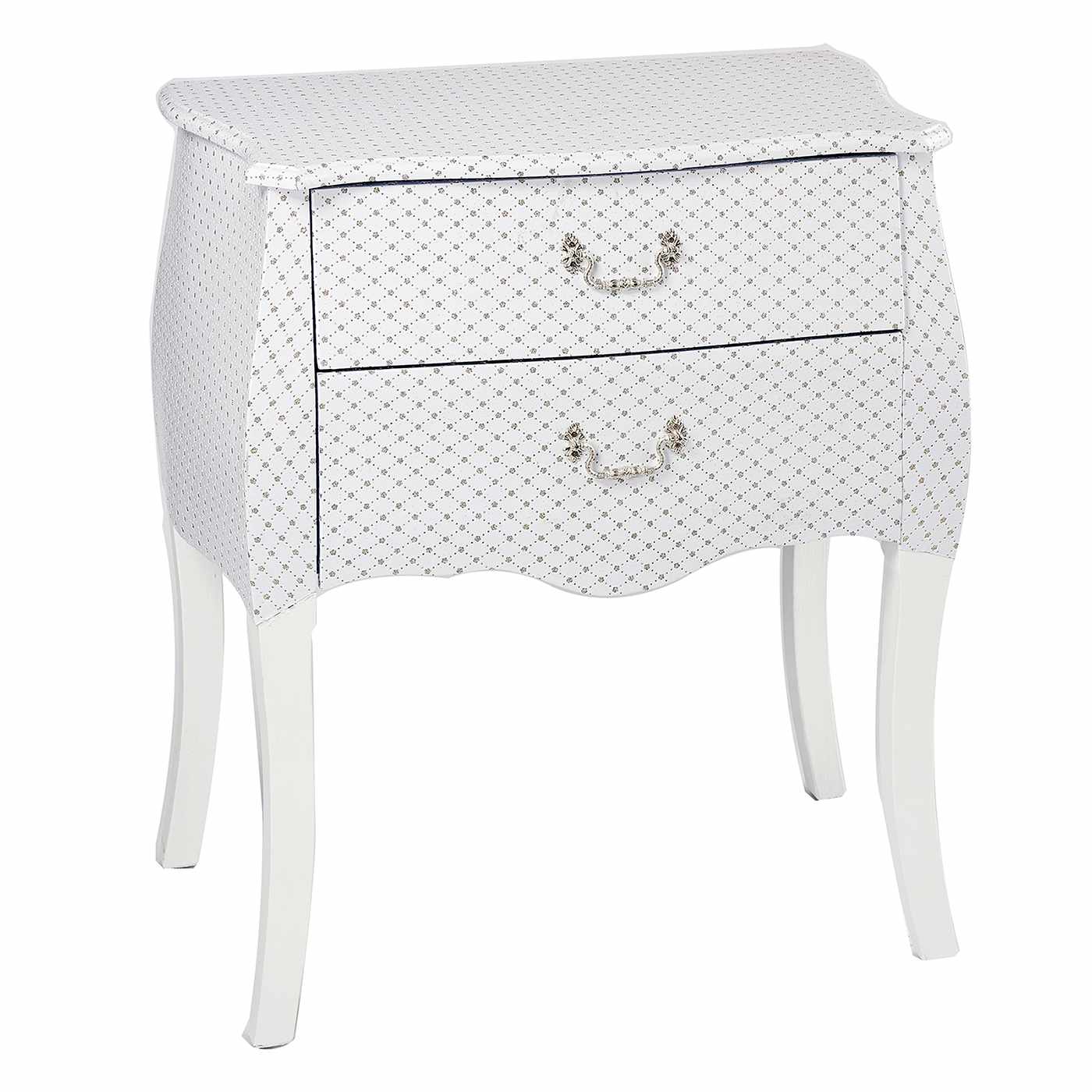 White Bedside Table with Drawers Wholesale SJ16312