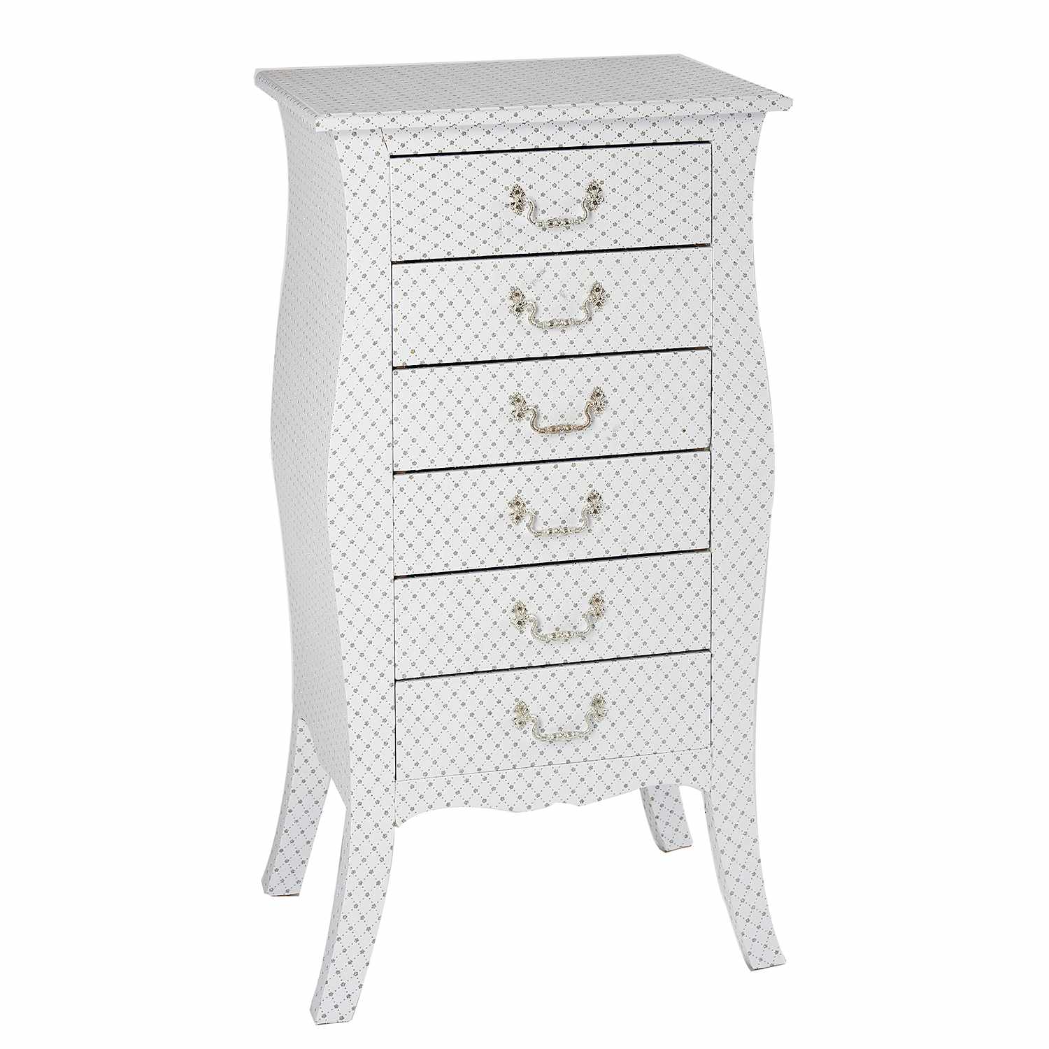Leather White Wooden Chest Drawer SJ16308