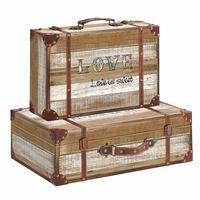 Decorative Wood Storage Suitcases Set Wholesale KD1471