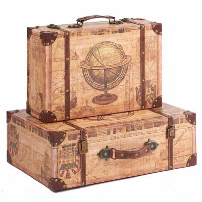 Vintage Wooden Suitcases Set Wholesale SJ16587