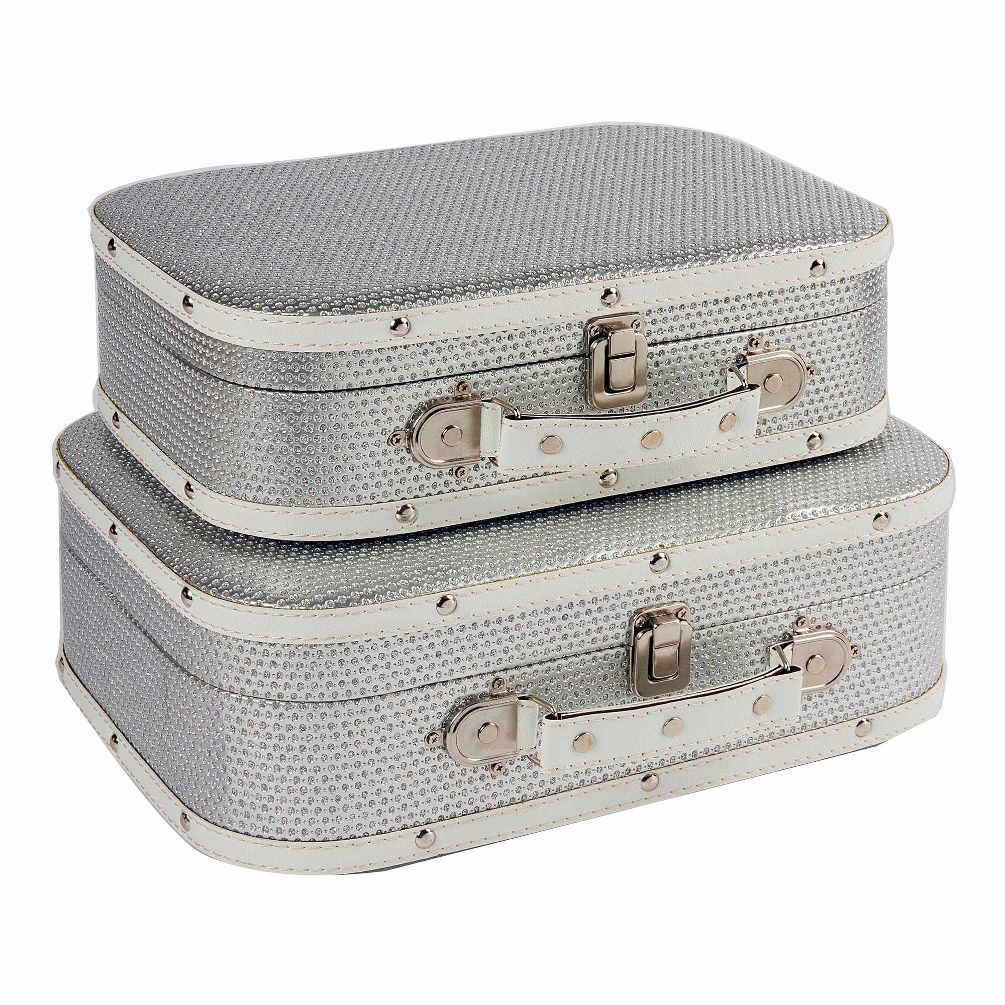 Silver Wooden Suitcases Wholesale SJ16517