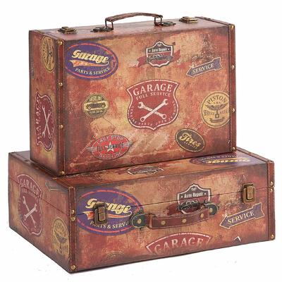 Vintage Leather Suitcase Set Wholesale SJ16586