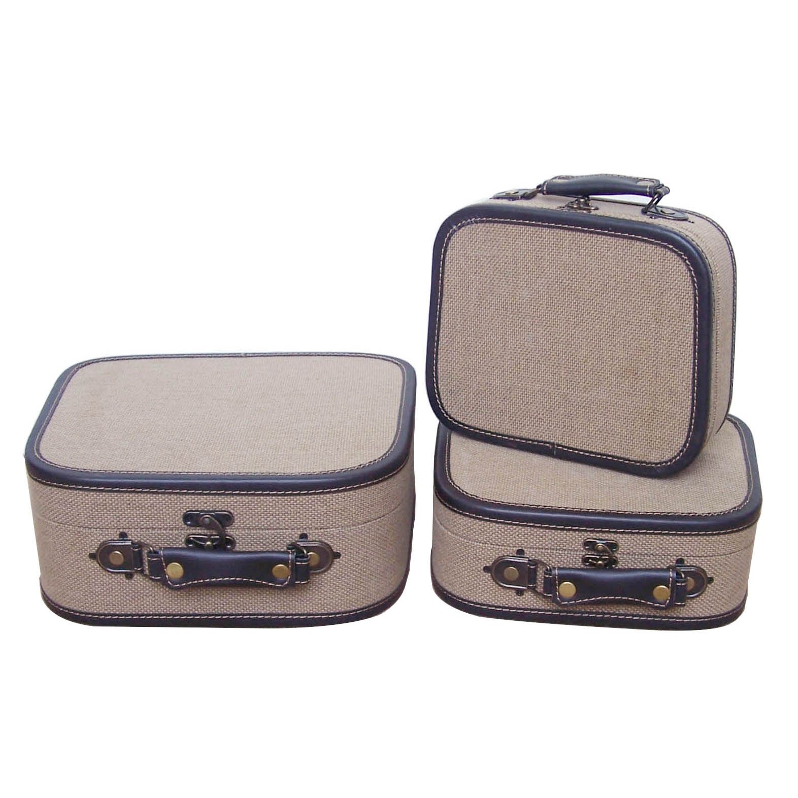 Vintage Linen Suitcase Wholesale SJ07310