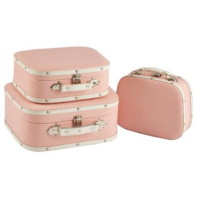 Wholesale Pink Wooden Suitcase