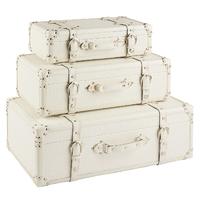 Vintage White Leather Suitcase Wholesale