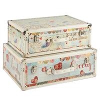 Wholesale Retro Decorative Wooden Storage Suitcase